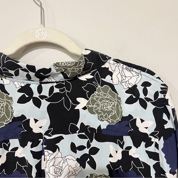 Equipment Daphne Button Down Blouse In Cool Breeze Multi - Picture 10 of 10